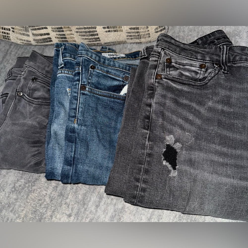 RUDE Men's Jeans in Gray and Black